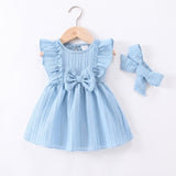 Ruffle Bow Knit Dress