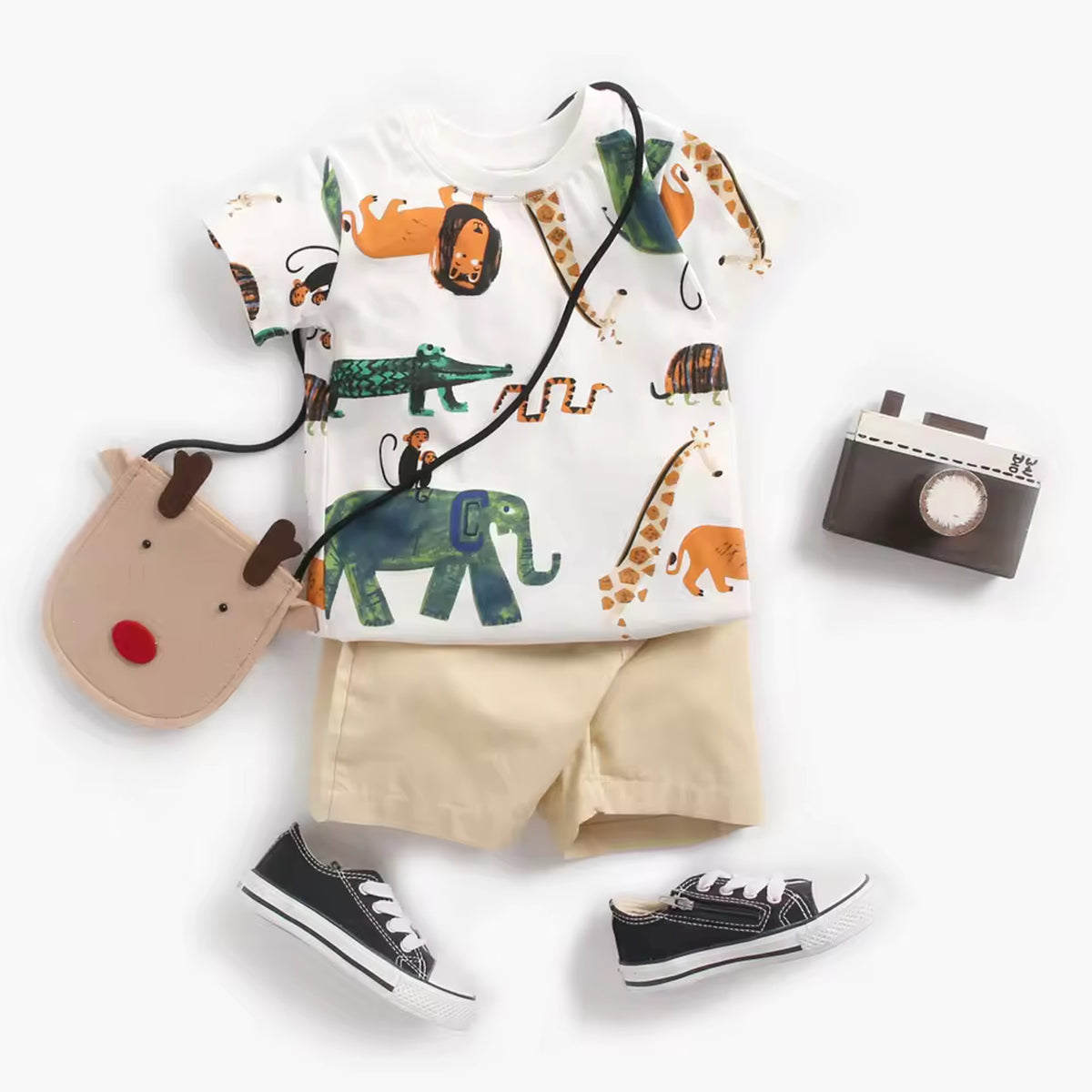 Safari Animal Tee Set - styled with accessories (not included)