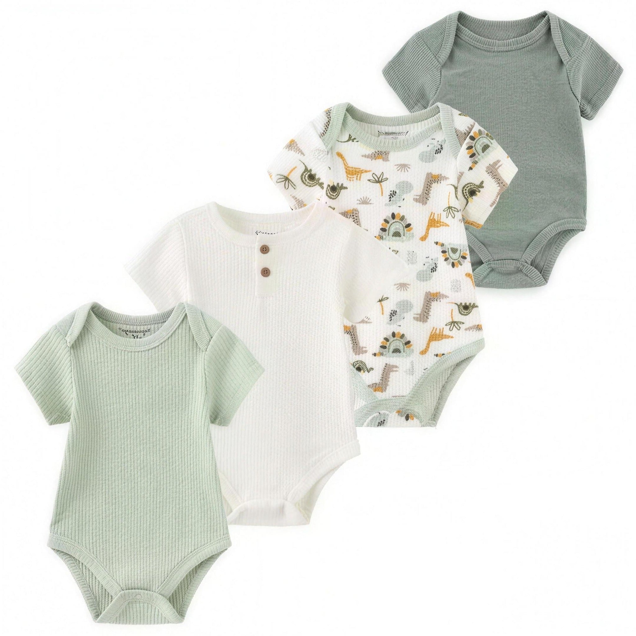 Safari Friends Bodysuit Set - professional product photo on white background
