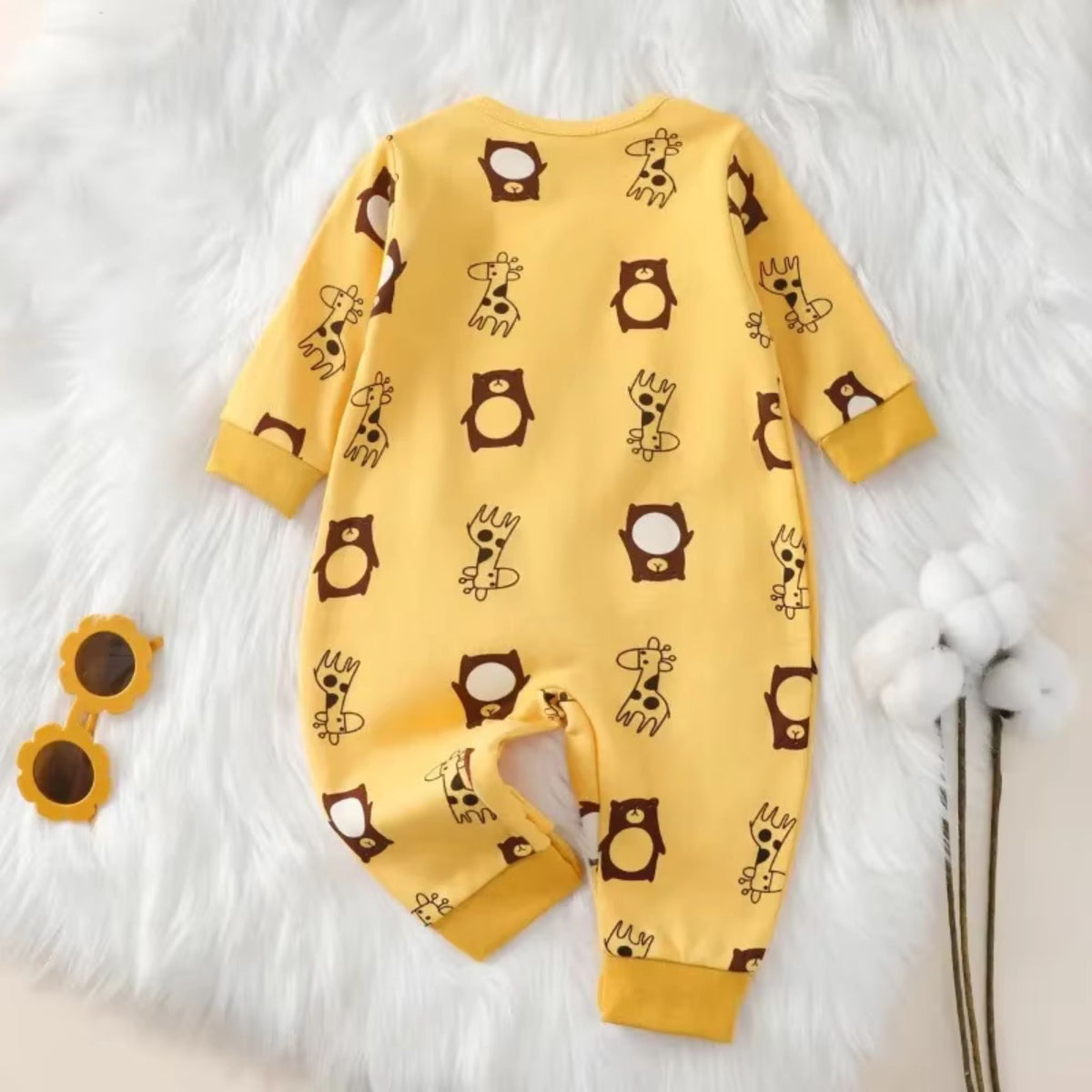 Safari Friends Baby Romper - additional view, baby and toddler clothing product photo