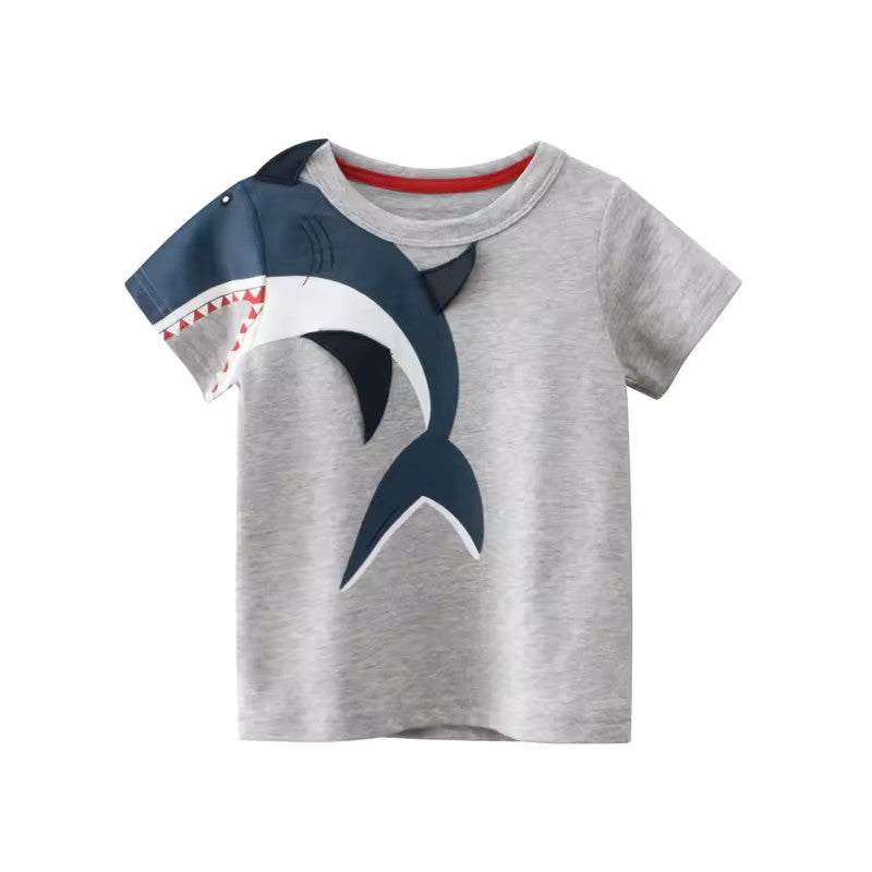 Shark Bite Tee, professional product photo on white background