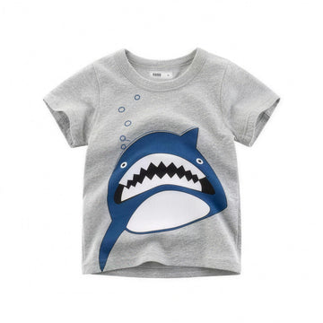 Shark Face Tee - professional product photo on white background
