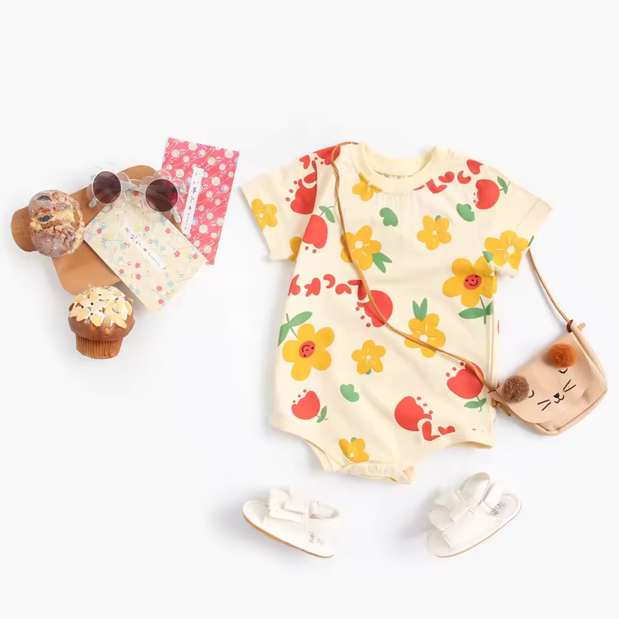 Smiley Daisy Bodysuit Set - styled