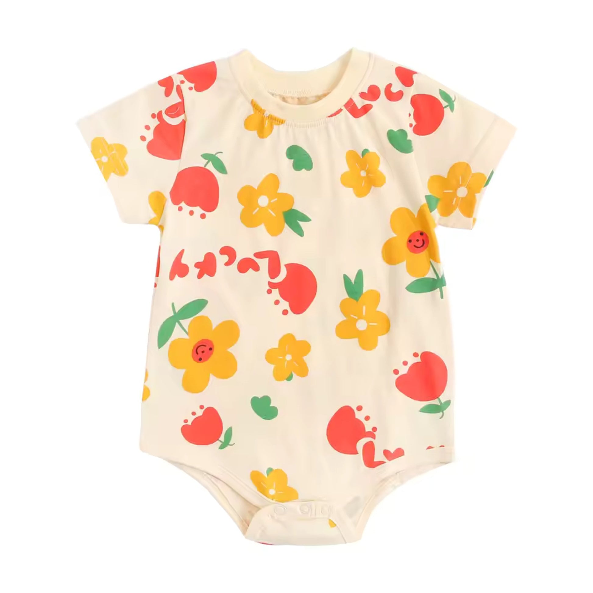 Smiley Daisy Bodysuit Set