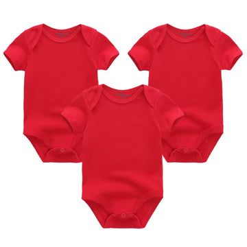 Classic Solid Bodysuit Set - Red