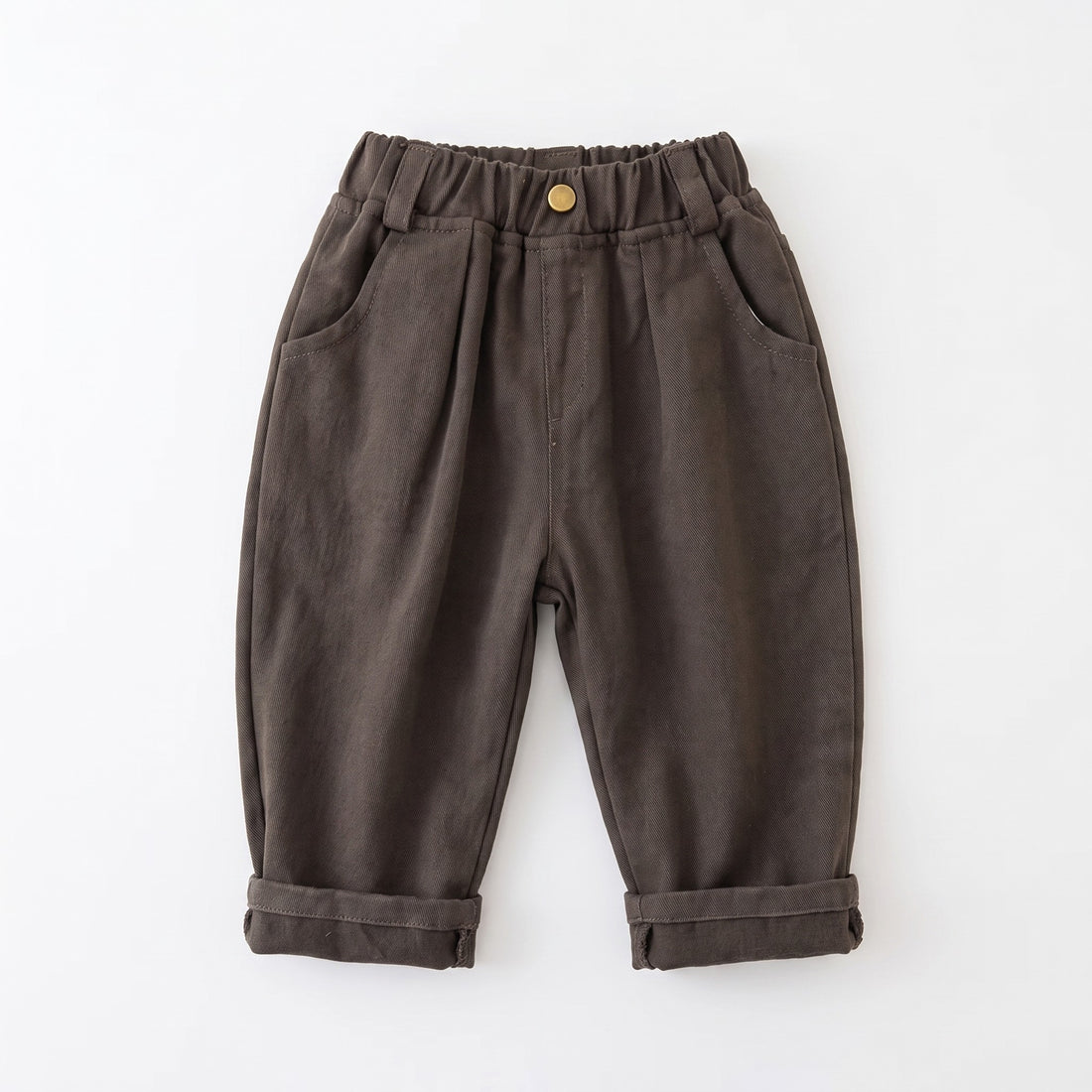 Pleated Straight Leg Pants - Beige, professional product photo