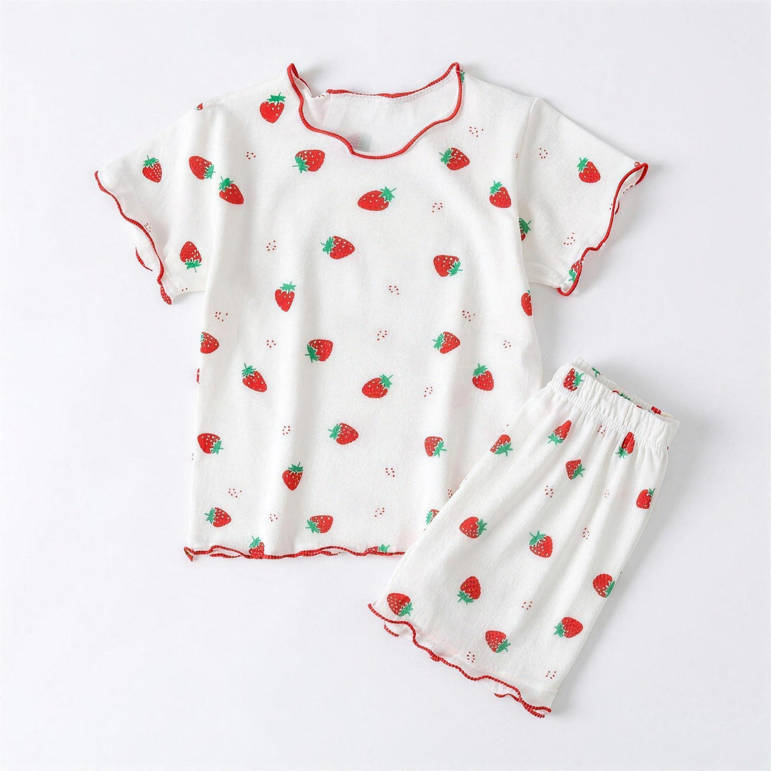 Strawberry Pajama Set - professional product photo on white background