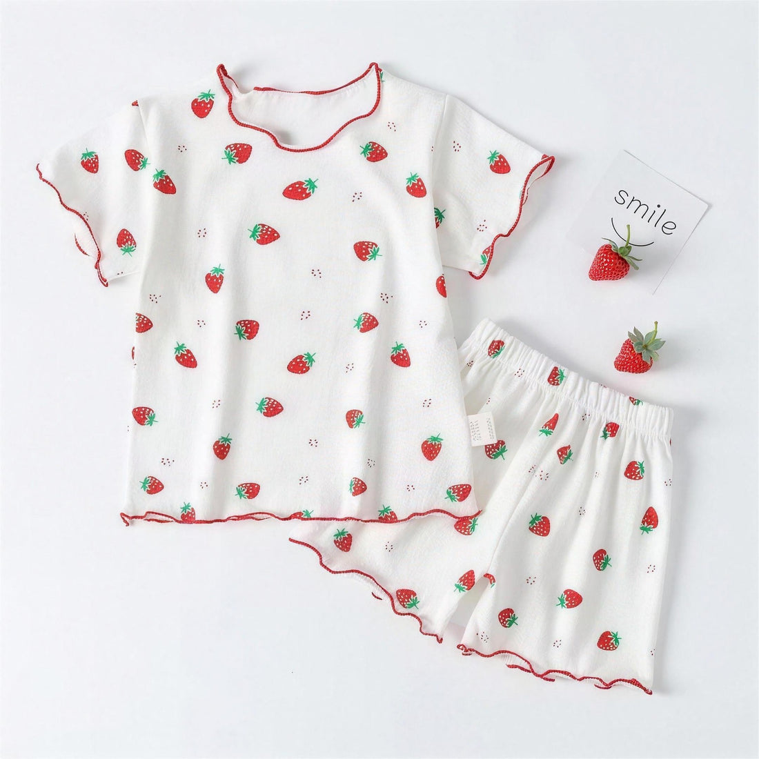 Strawberry Pajama Set - professional product photo on white background