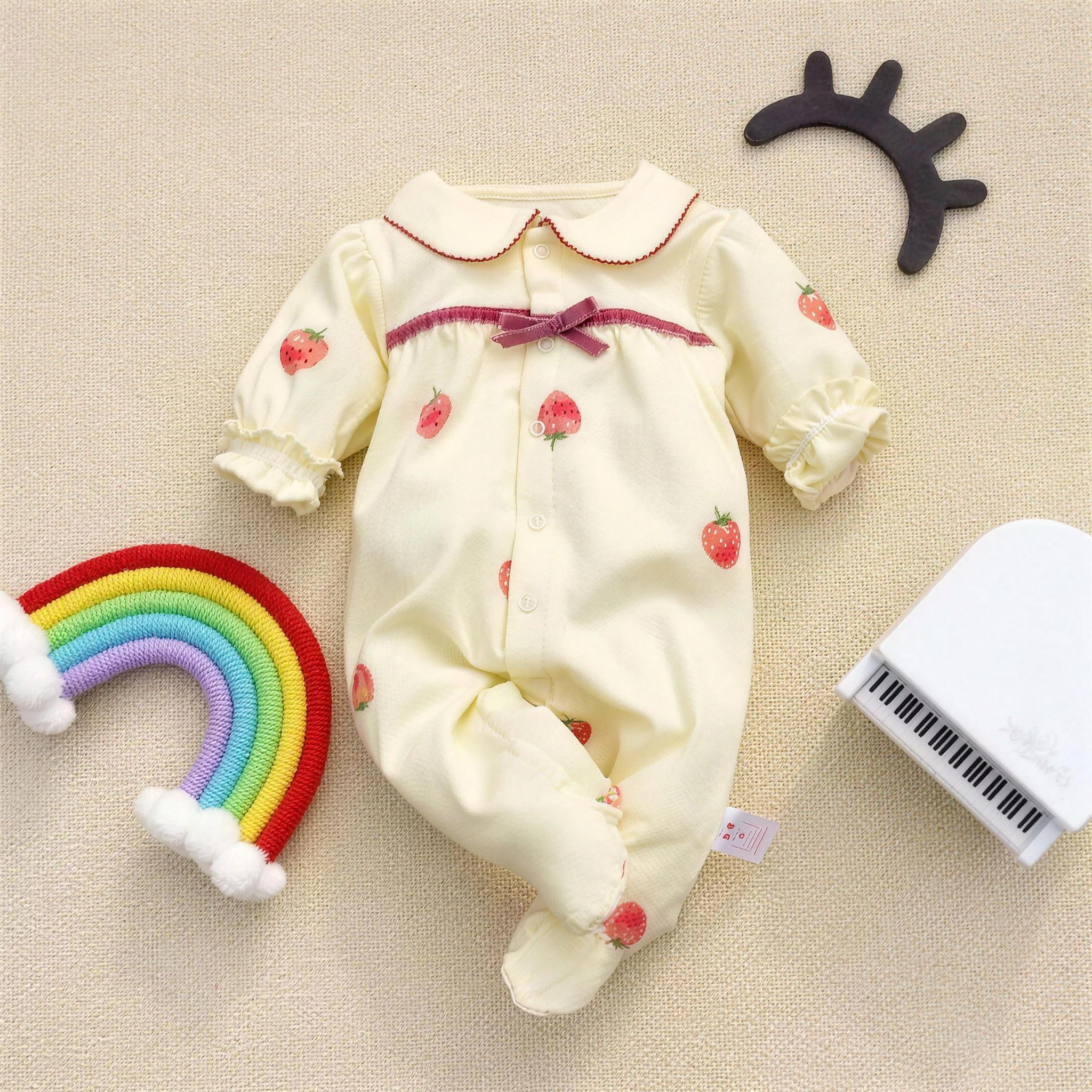Strawberry Bow Footed Pajama - lifestyle