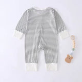 Grey Stripe Bamboo Romper