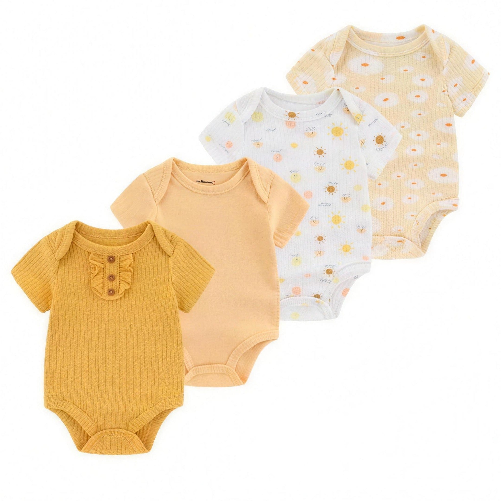 Sunny Smiley Bodysuit Set - professional product photo on white background