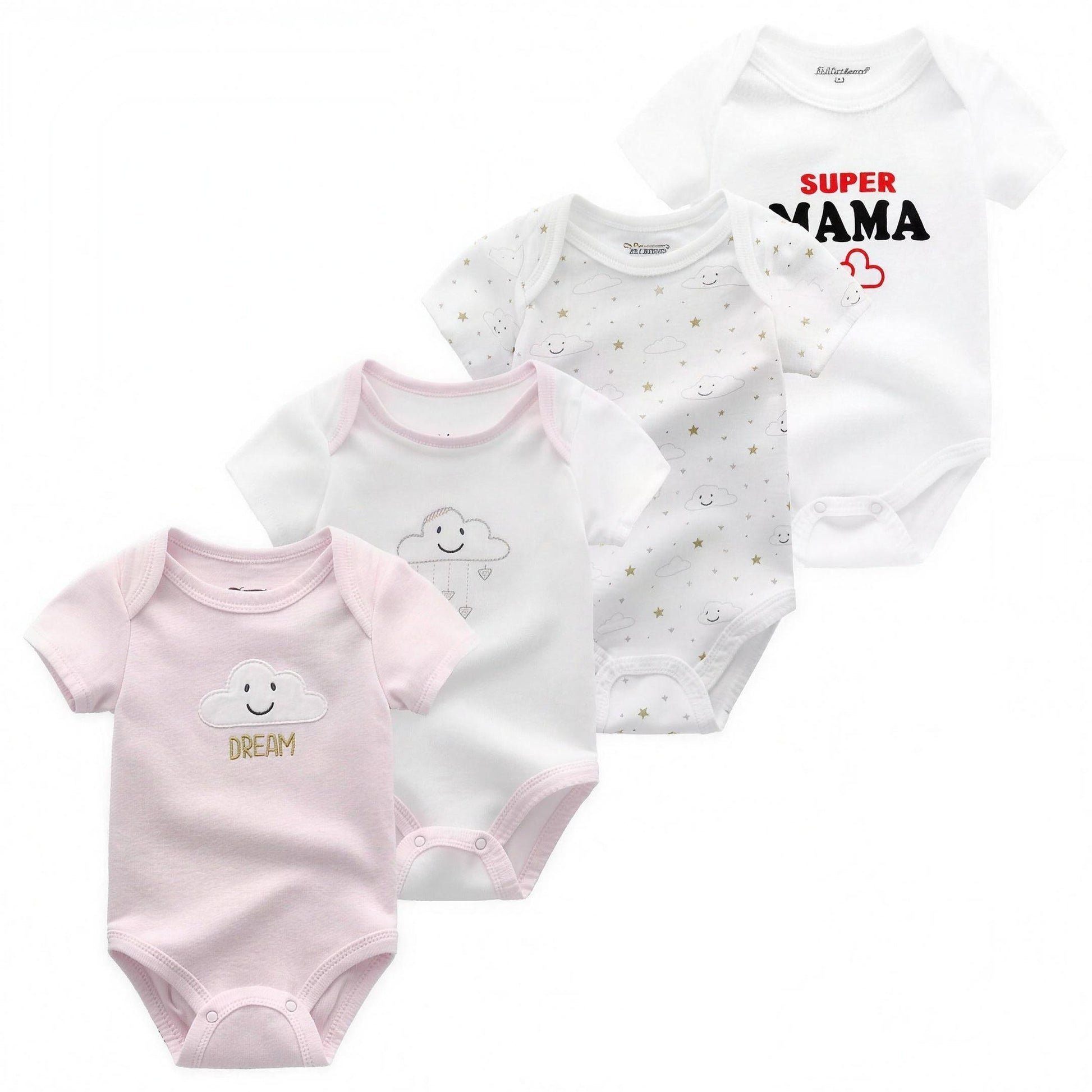 Super Mama Bodysuit Set - professional product photo on white background