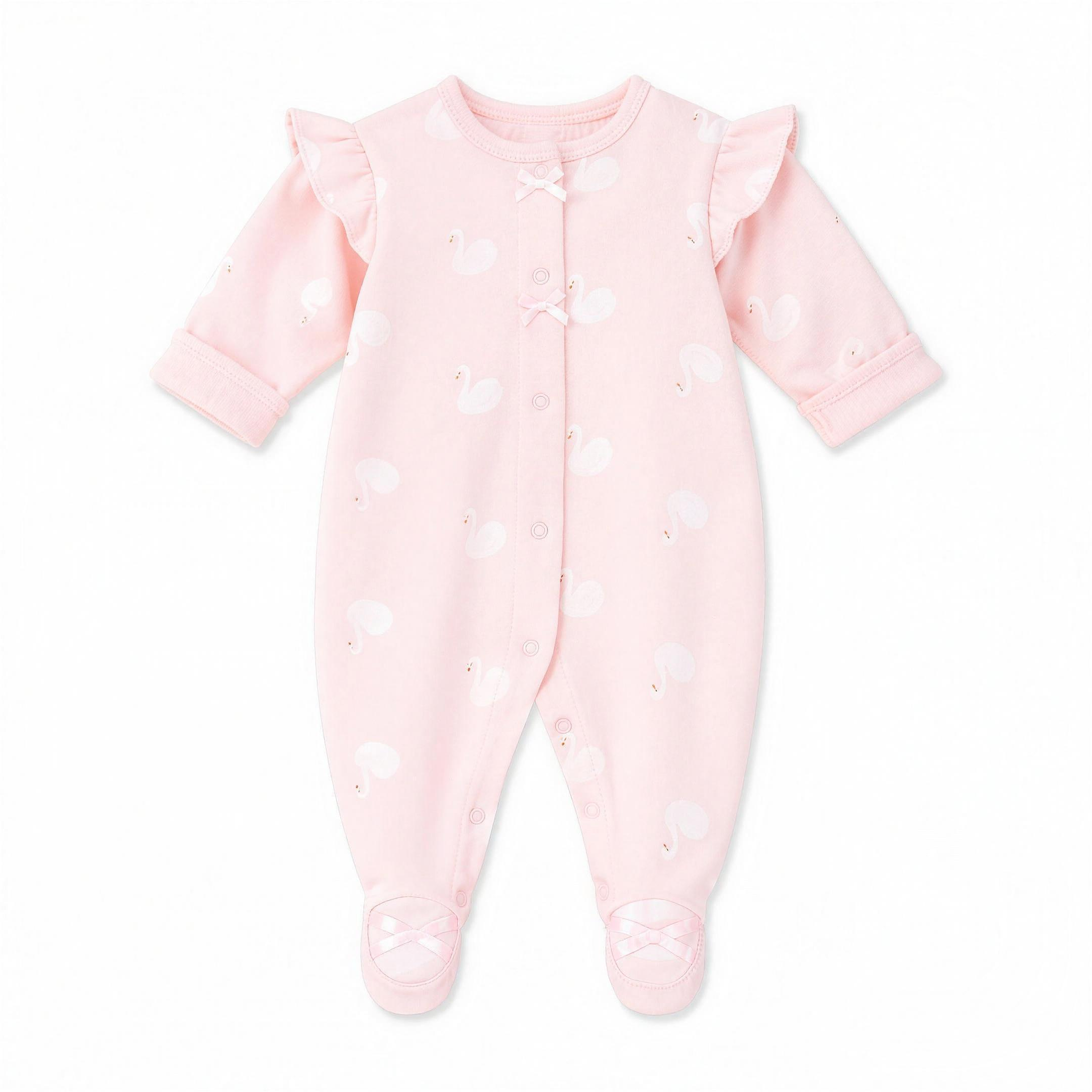 Swan Bow Footed Pajama - professional studio photo