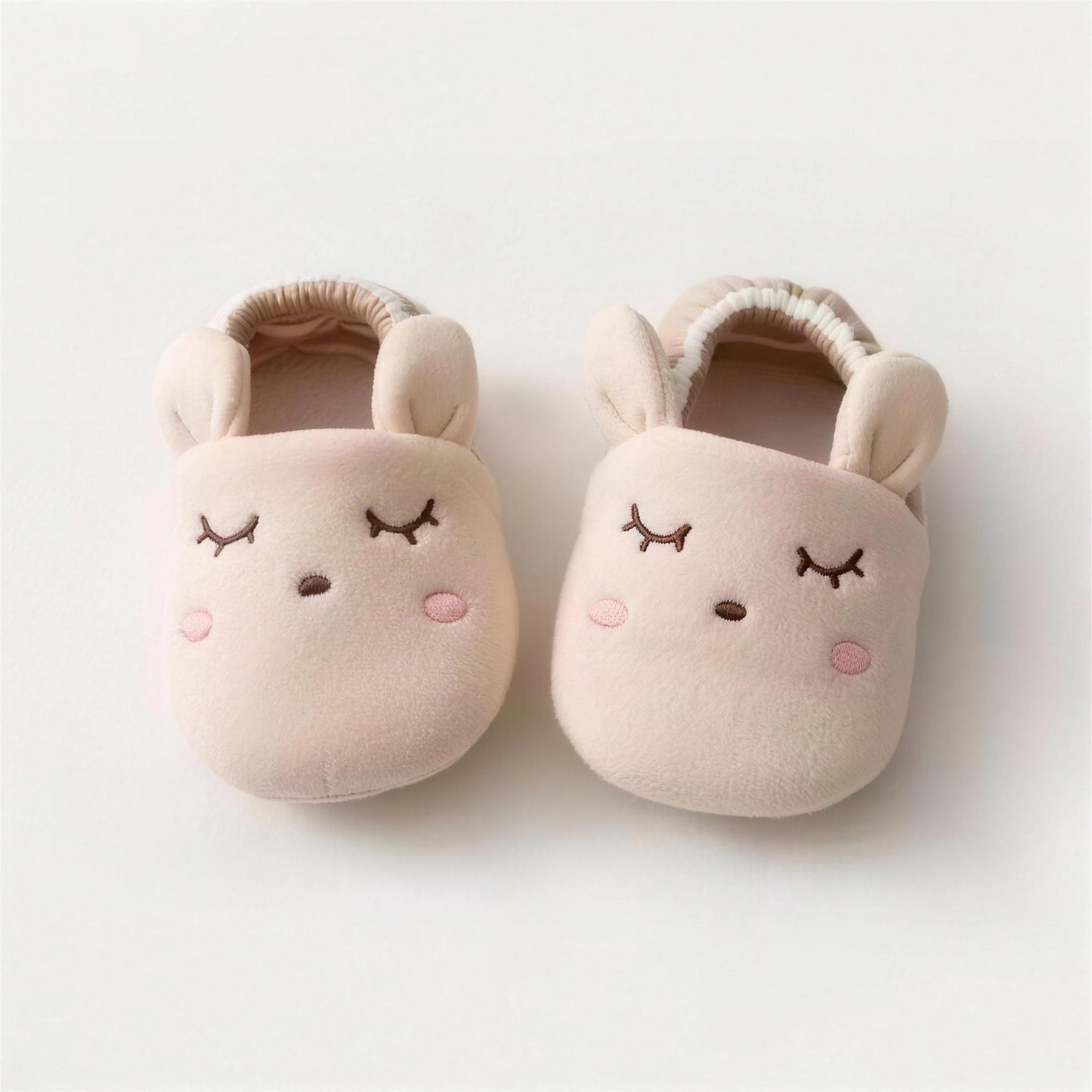Sleepy Animal Booties - Tan Bunny