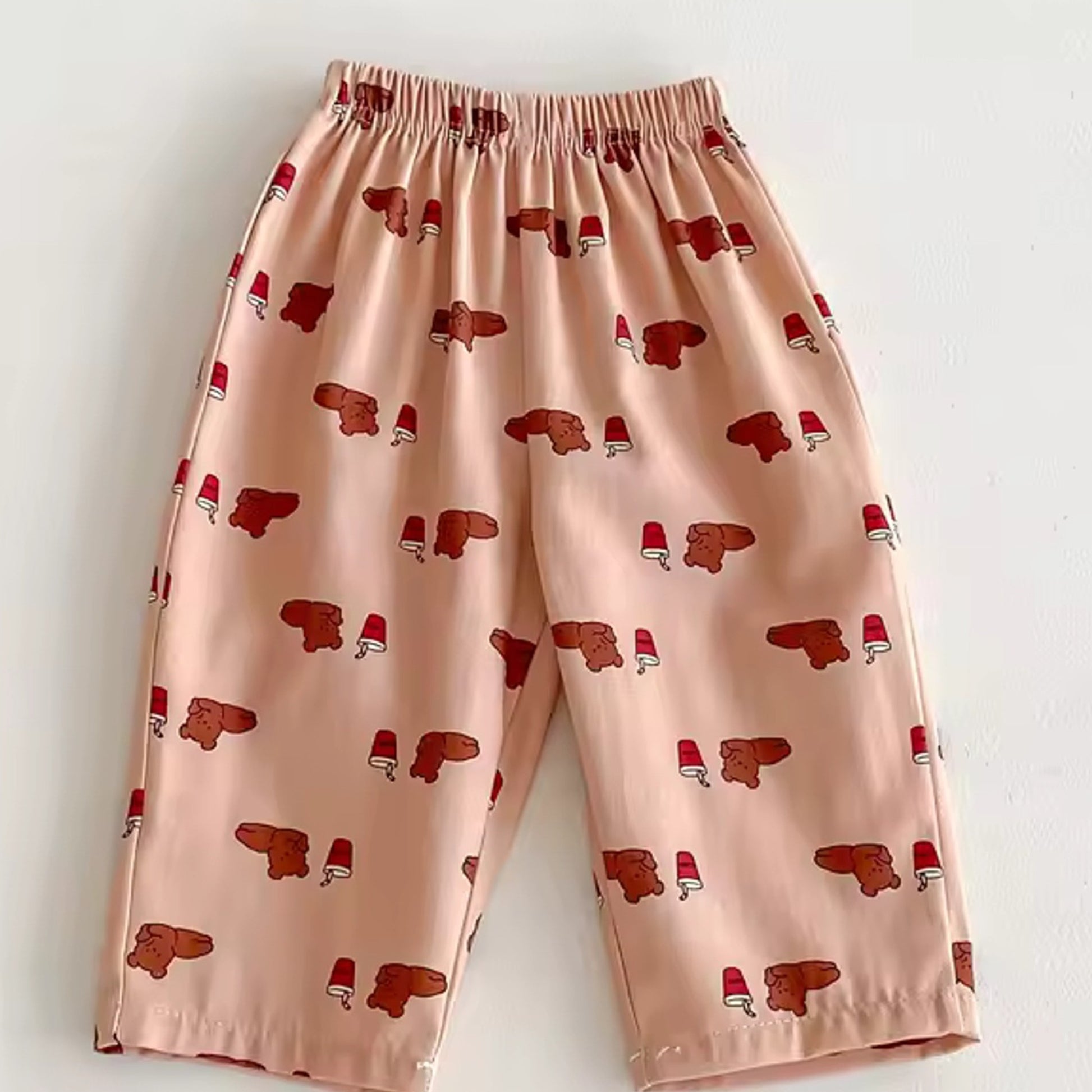 Teddy Pop Summer Pants in Medium Detail - baby and toddler pants, professional product photo