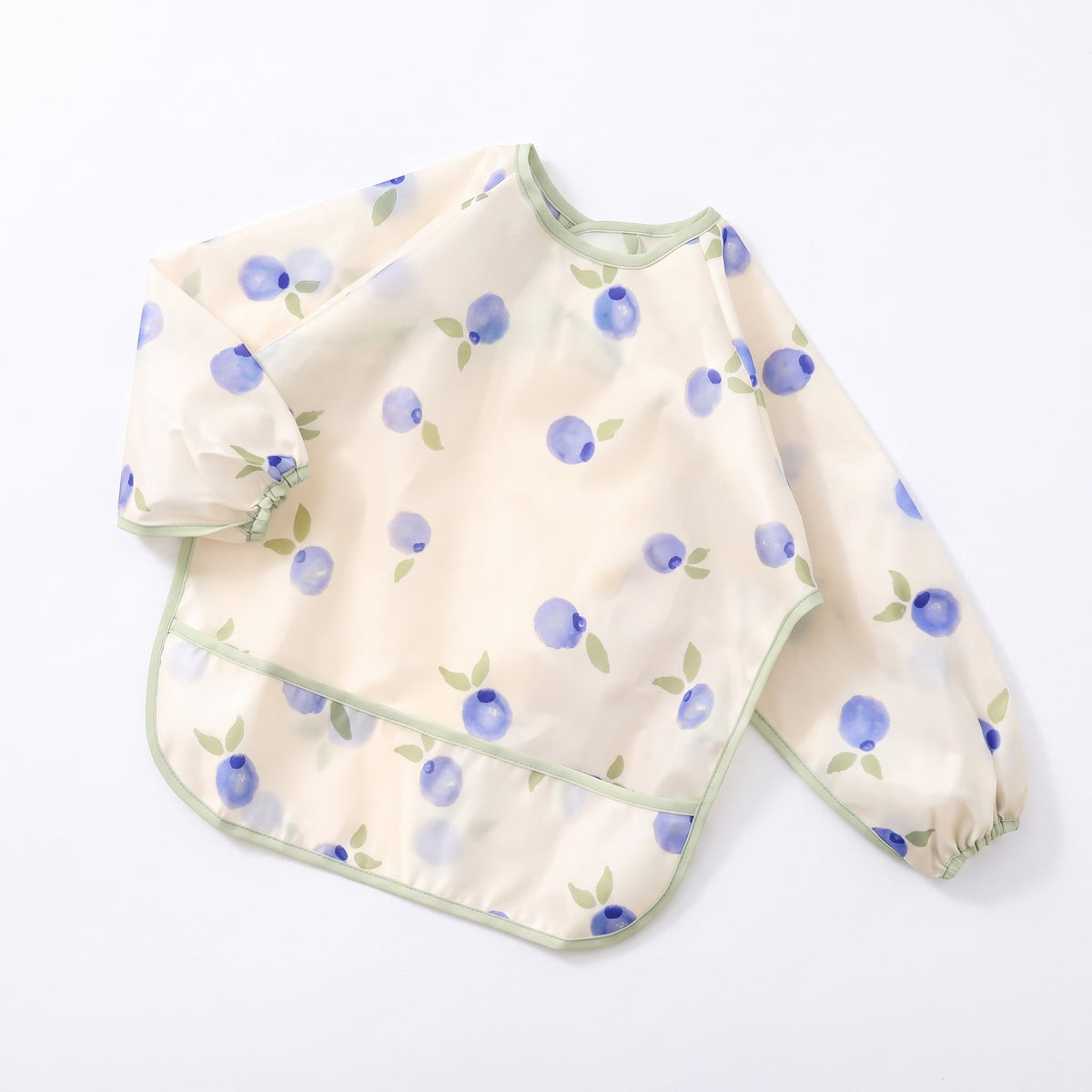 Waterproof Sleeve Feeding Bib - Blueberry