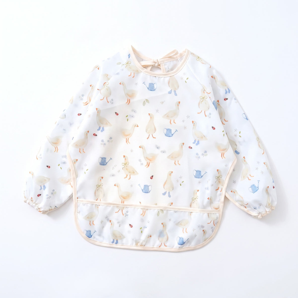 Waterproof Sleeve Feeding Bib - Garden Duck