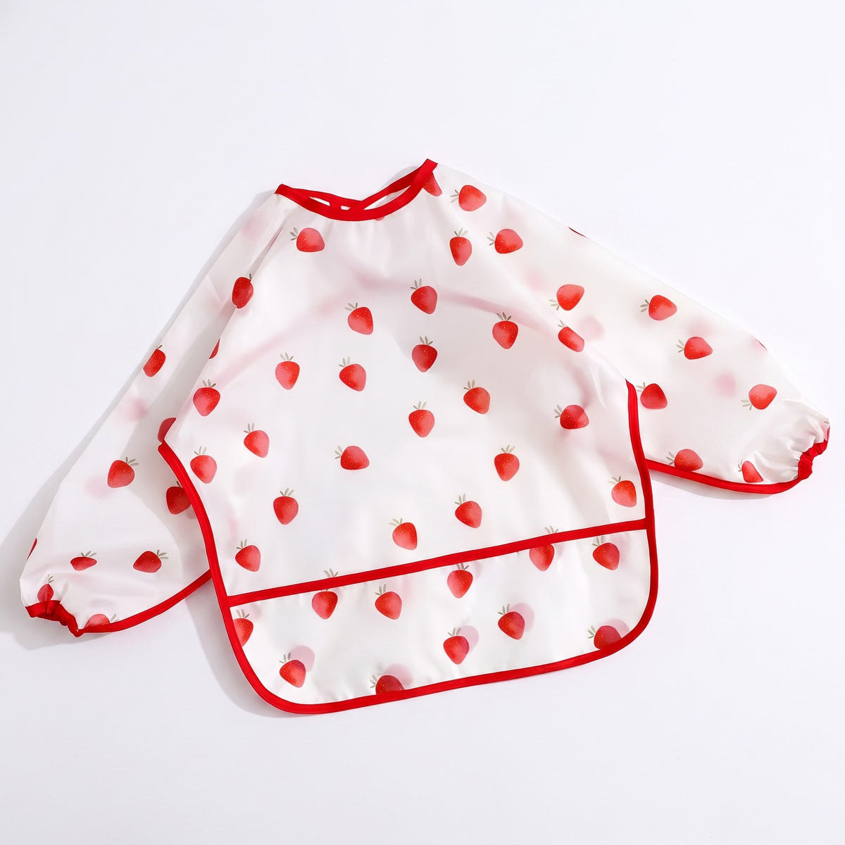 Waterproof Sleeve Feeding Bib - Strawberry