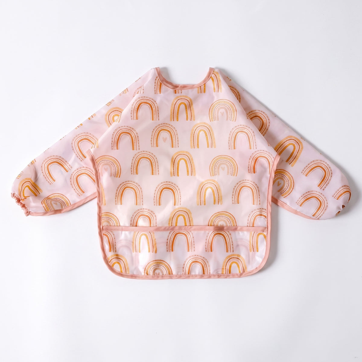 Waterproof Sleeve Feeding Bib - Sunset Rainbow