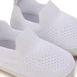White Knit Slip-On