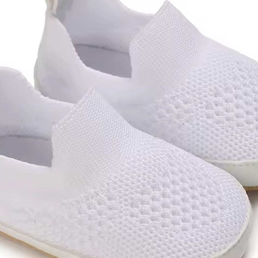 White Knit Slip-On