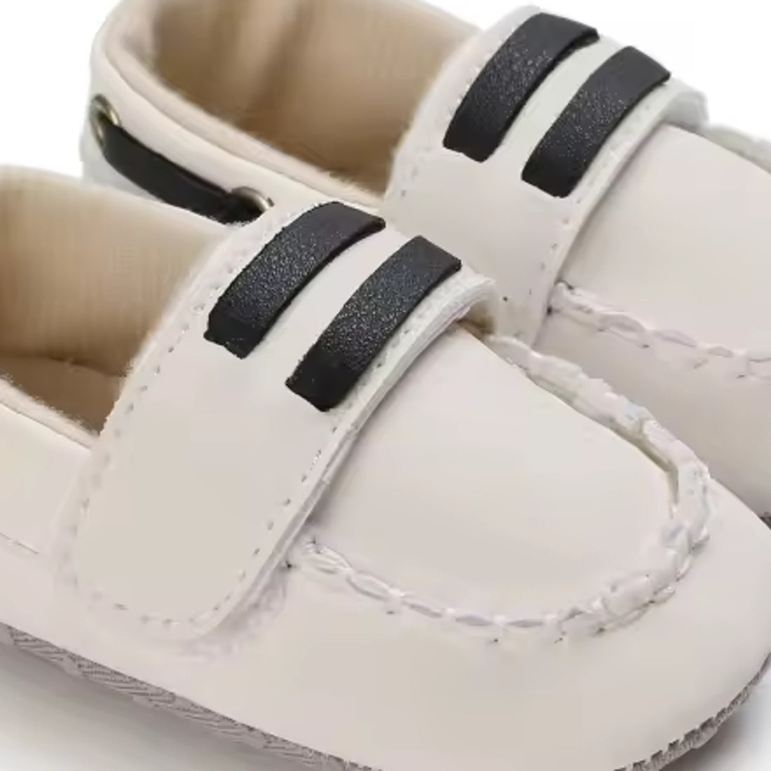 White Trim Loafer - baby shoes, professional product photo