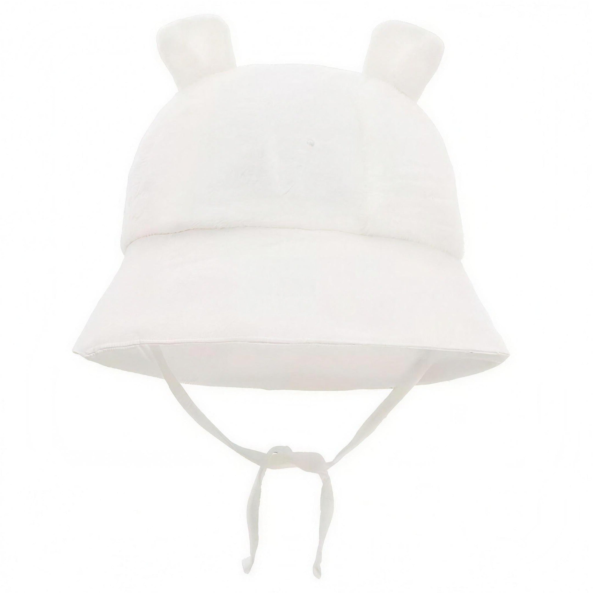 Bear Ear Bucket Hat - White