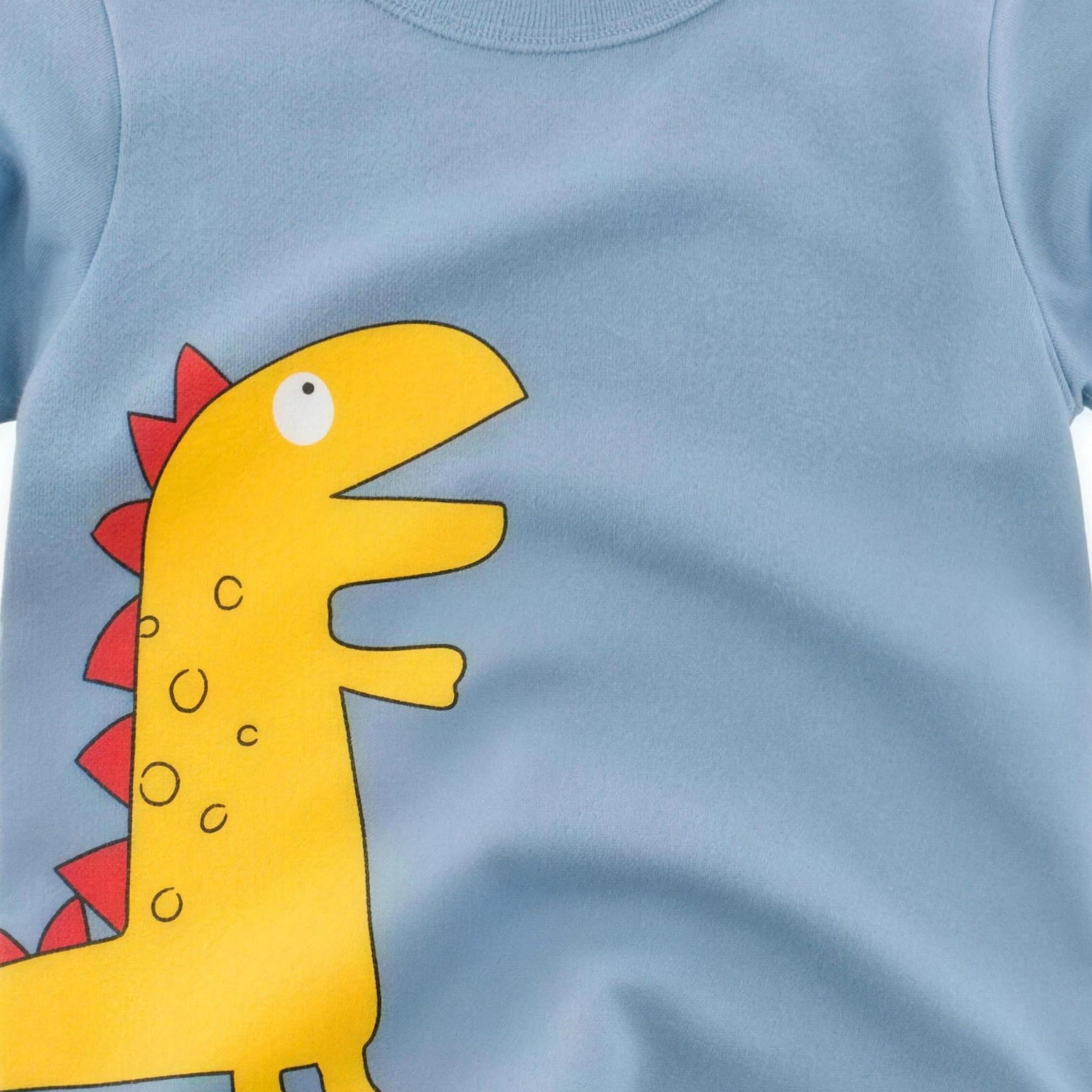 Yellow Dino Tee - graphic detail view