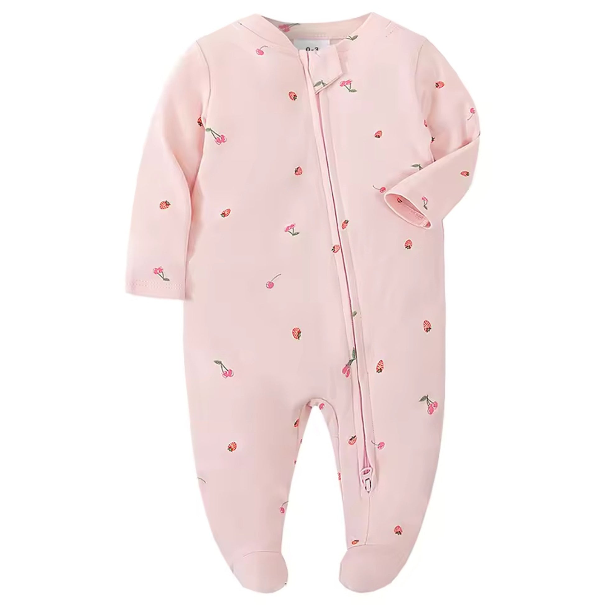 Cherry Blossom Footed Pajama - wide detail