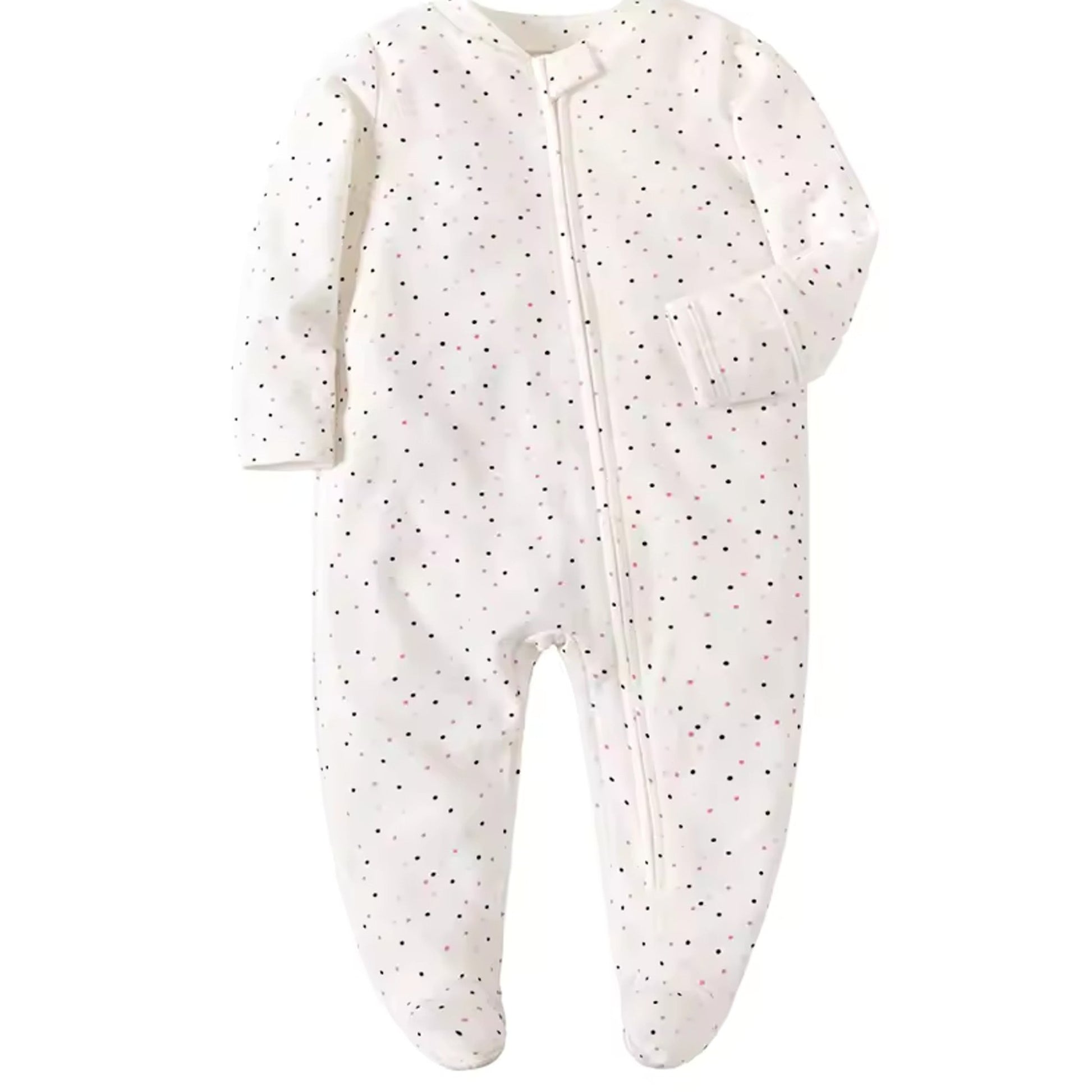 Confetti Dot Footed Pajama - wide detail