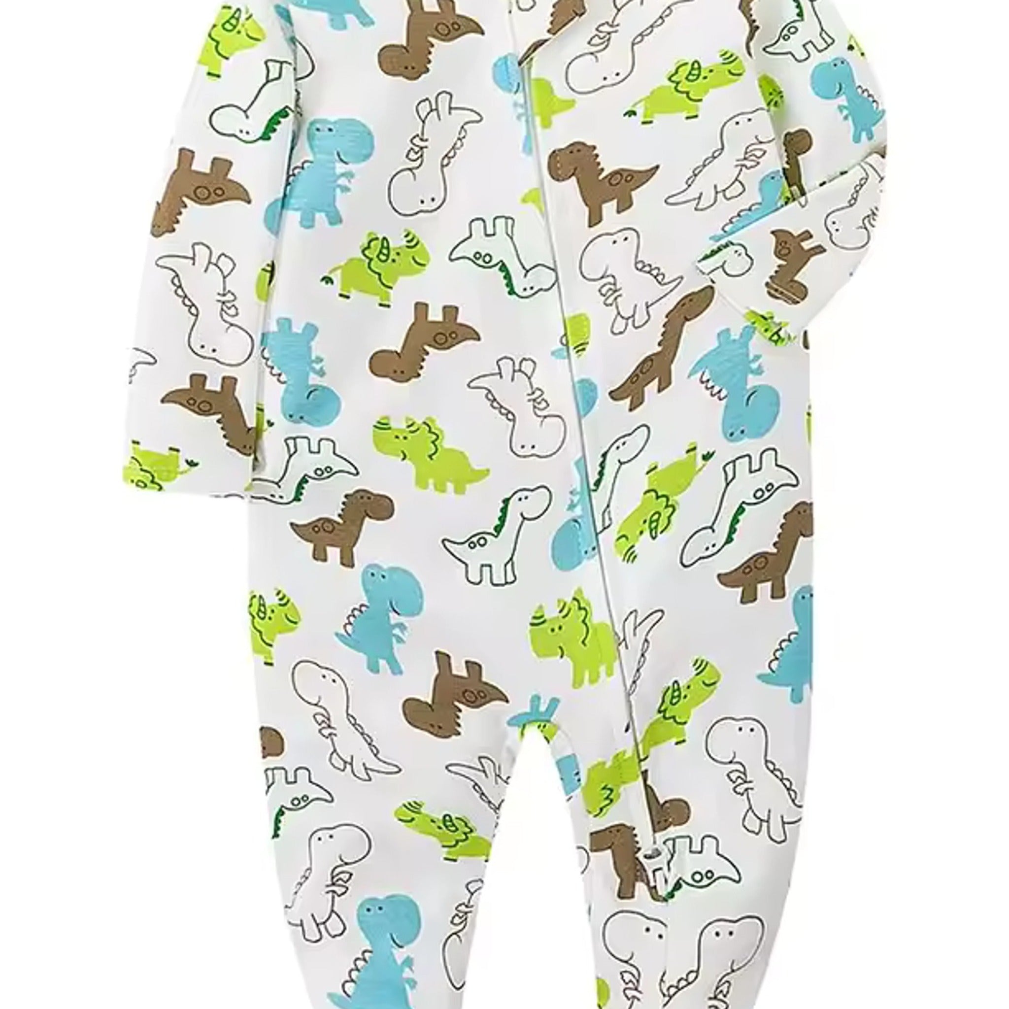 Dino Sketch Footed Pajama - wide detail