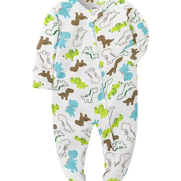 Dino Sketch Footed Pajama - front