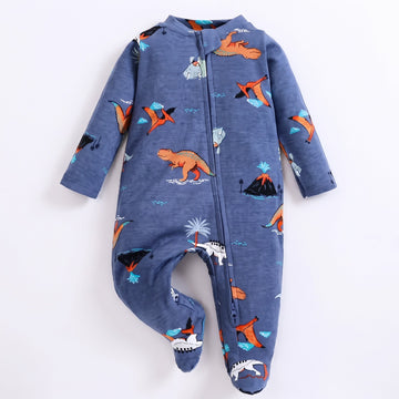 Midnight Dino Footed Pajama - front