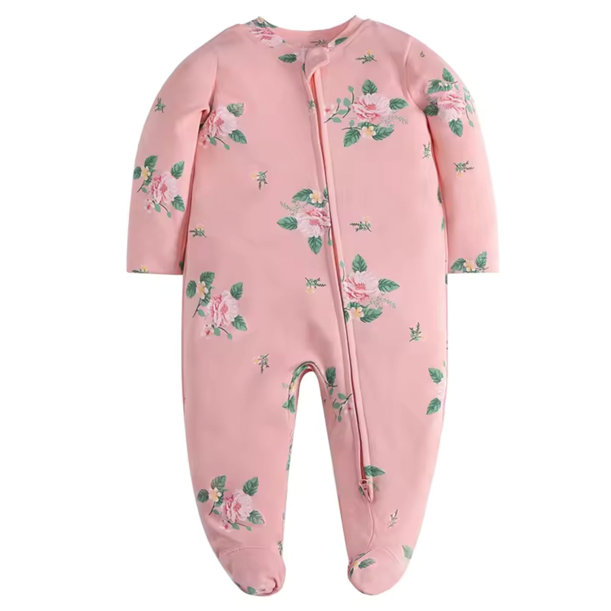 Rose Garden Footed Pajama - wide detail