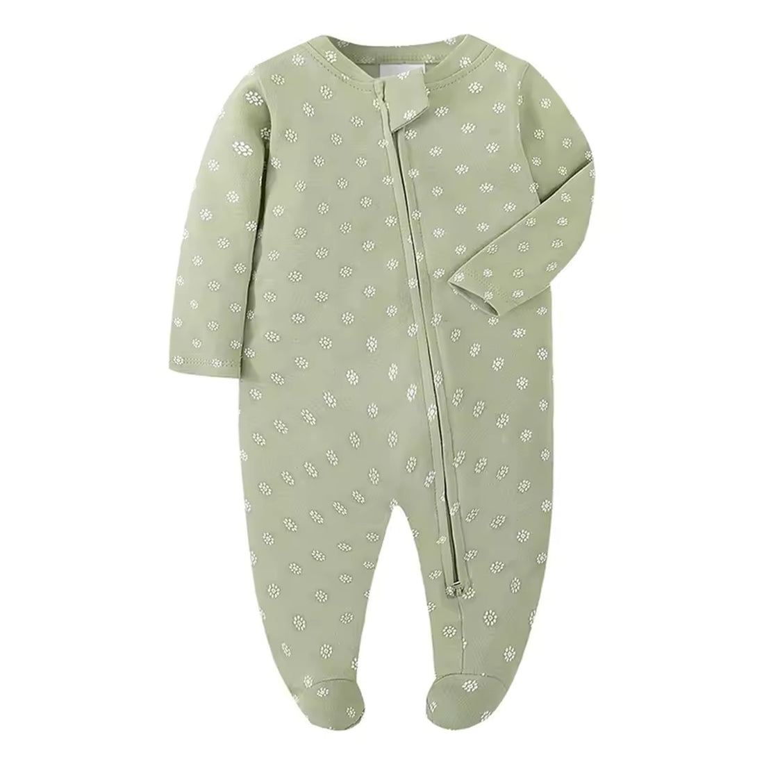 Sage Dot Footed Pajama - front