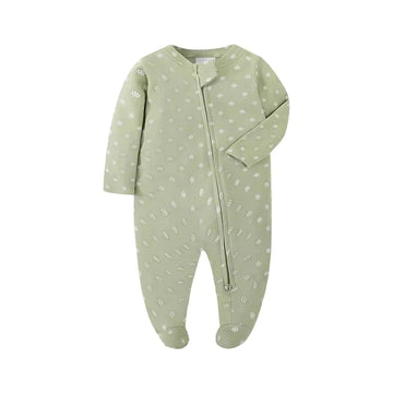 Sage Dot Footed Pajama - front