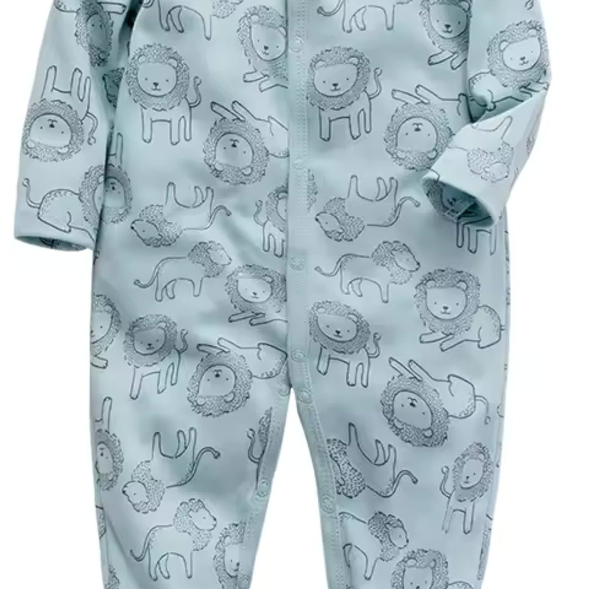 Sage Lion Footed Pajama - fabric detail