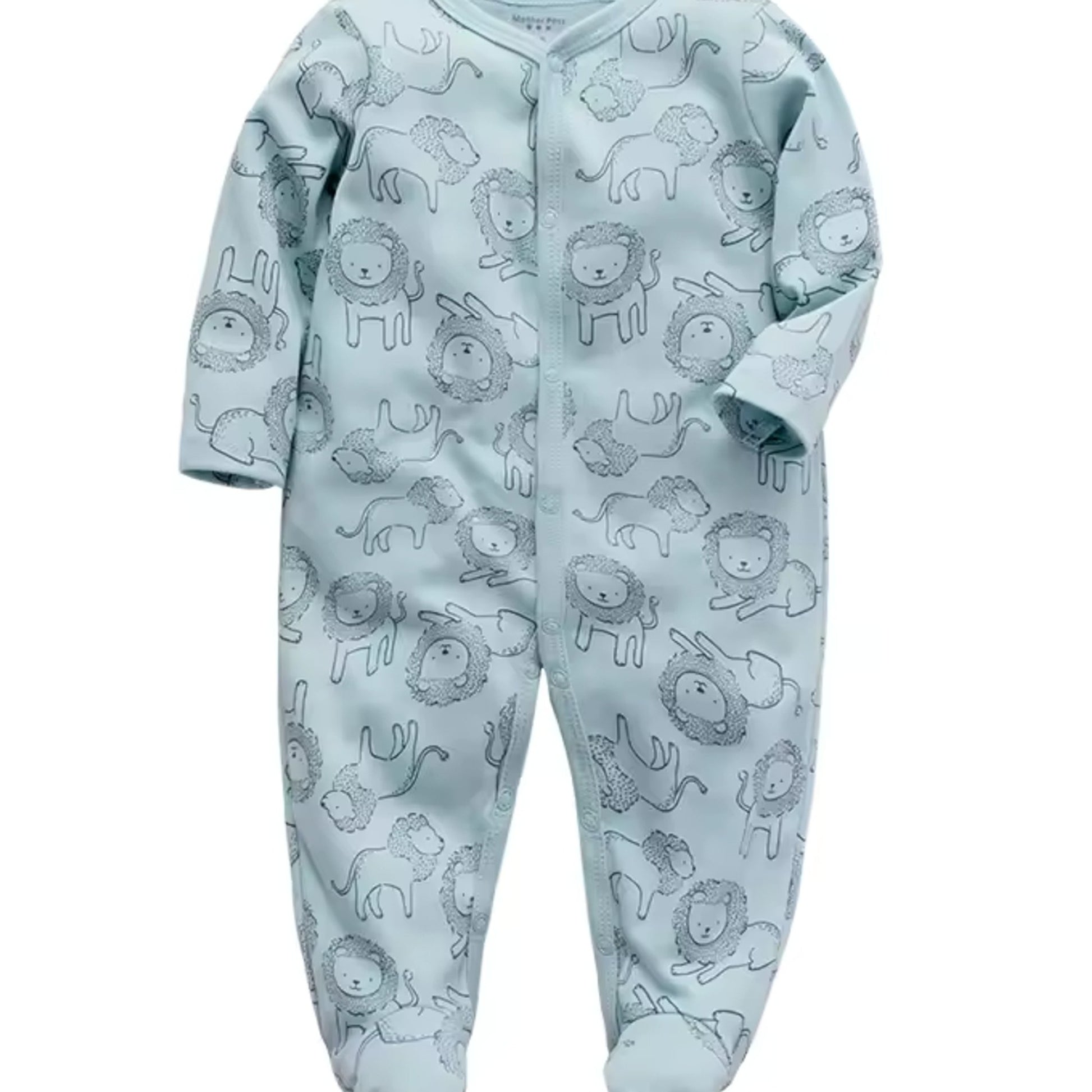 Sage Lion Footed Pajama - wide detail
