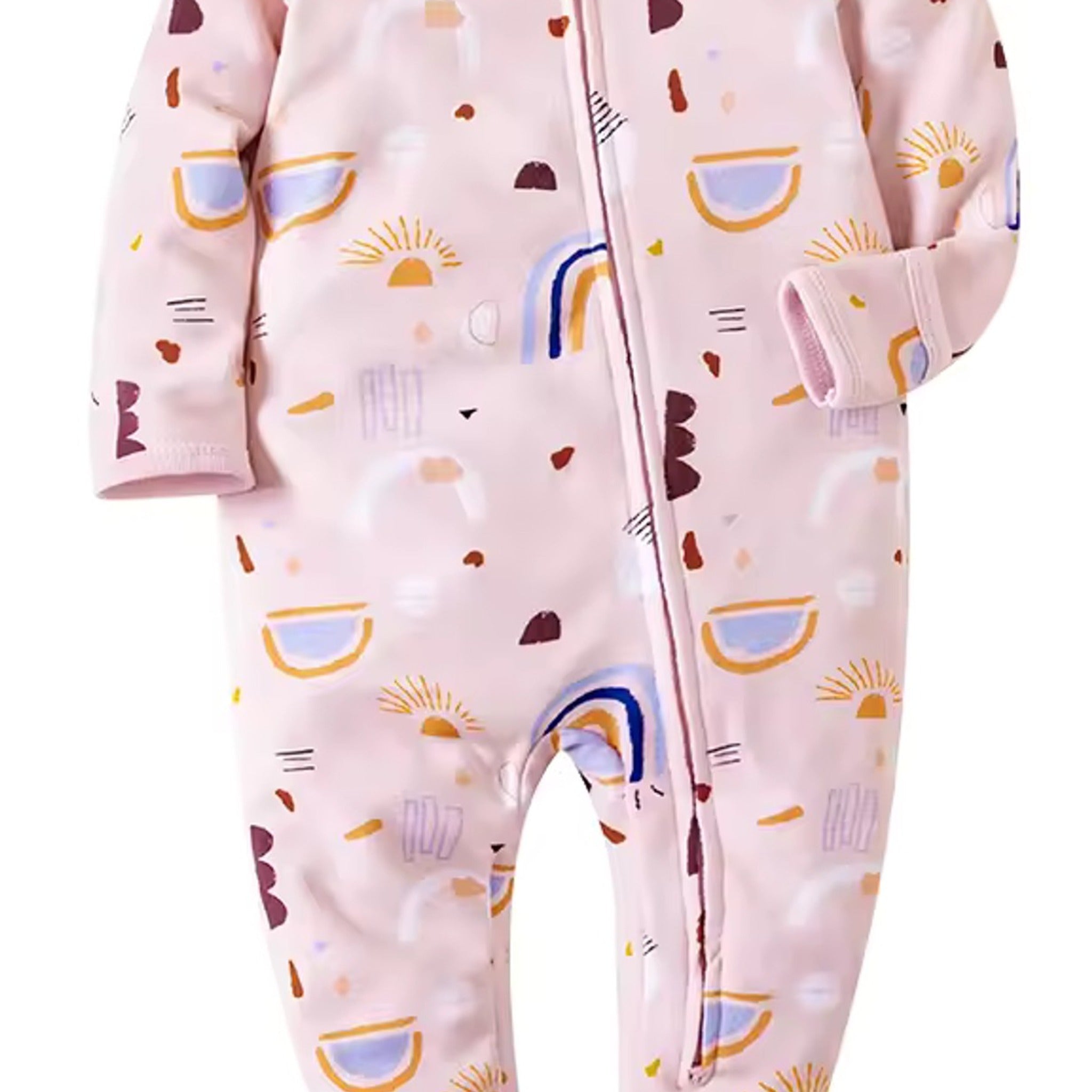 Sunrise Rainbow Footed Pajama - fabric detail
