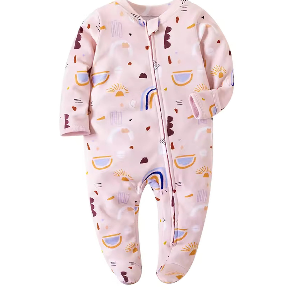 Sunrise Rainbow Footed Pajama - wide detail
