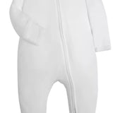 White Solid Footed Pajama